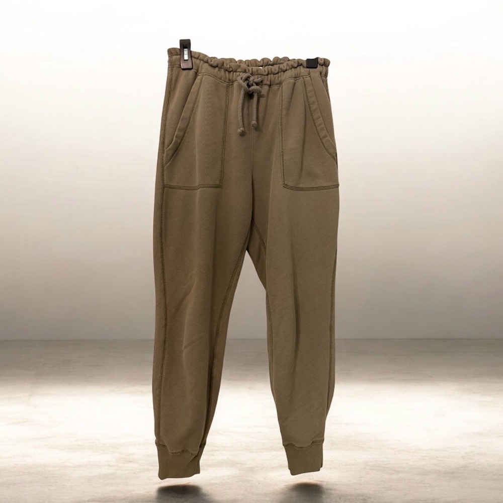 Abercrombie & Fitch Olive Green Fleece Joggers – Size M
